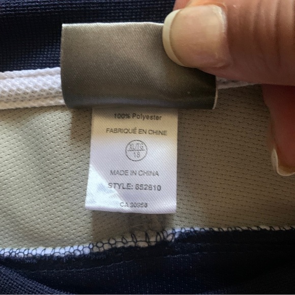 Edmonton Oilers NHL Mighty Mac Jersey Youth 18 XL  Navy Blue/Taupe/White - Picture 3 of 4